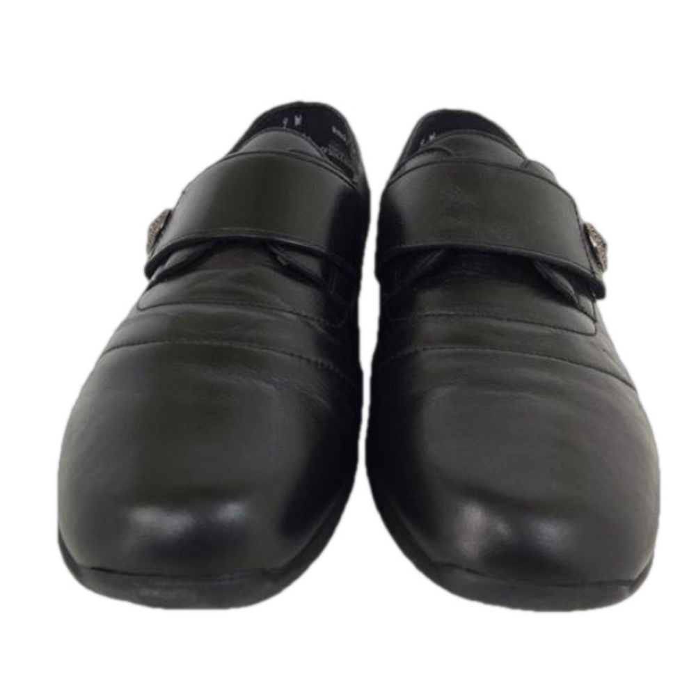 Munro American Black Leather Comfort Shoe. Sz 9M.